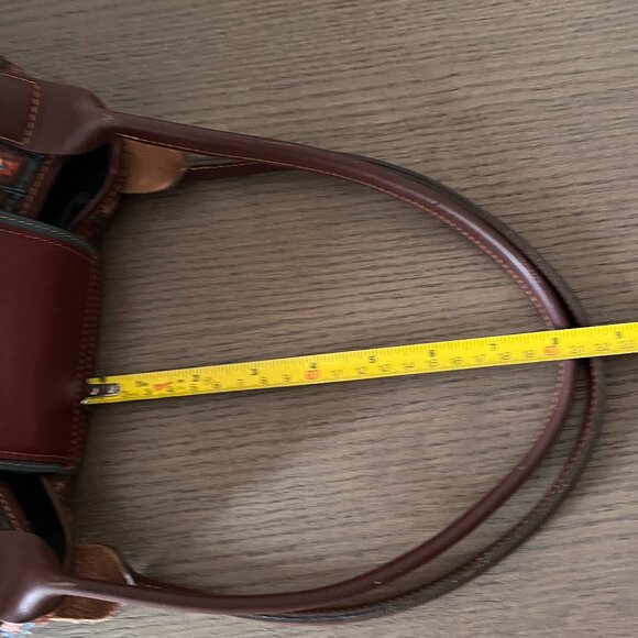 Rare Longchamp  Wool/Leather Tote Bag - Picture 10 of 12